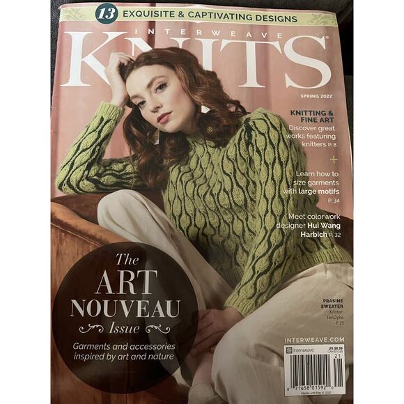Interweave Knits Magazine Spring 2022 ~ The Art Of Nouveau - Picture 1 of 2